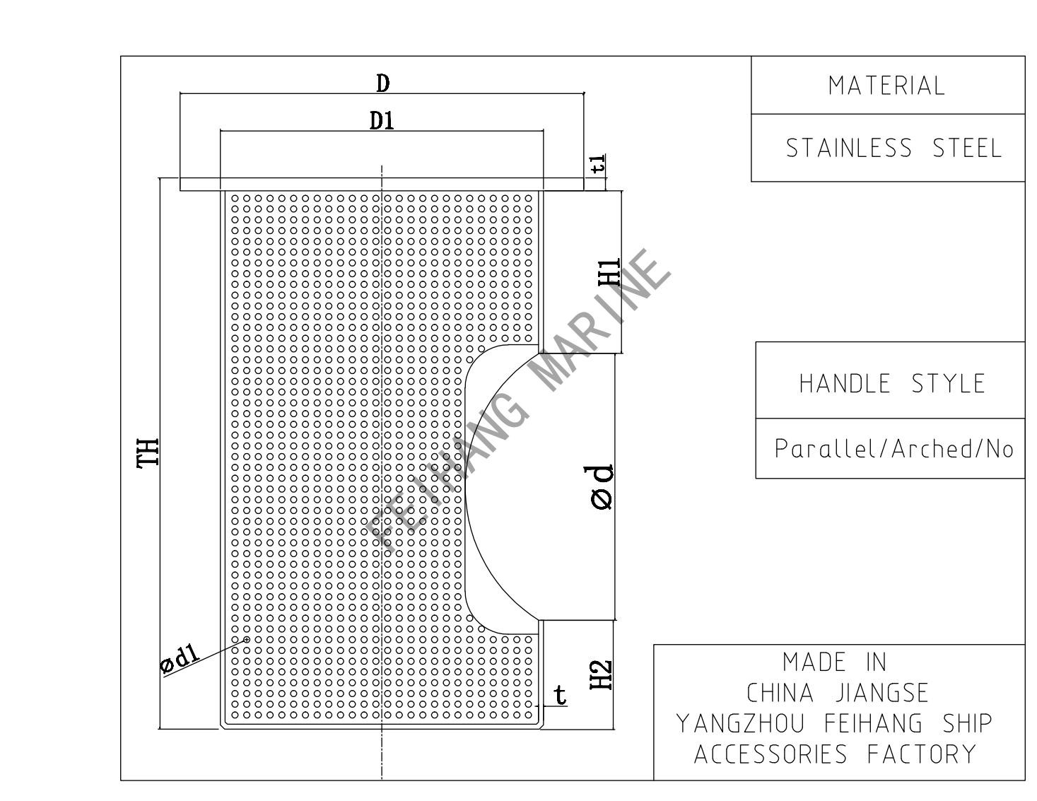 Marine SUS316 Basket Type Sea Water Strainers Stainless Steel Natural Color