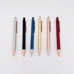 Luxury Texture Matte Ball Pen Aluminum Barrel Touch Screen Press-Type Ballpoint