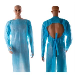 Wholesale Durable Lightweight Blue Plastic Isolation Gowns With Thumb Loop from china suppliers