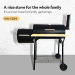 Chrome Plated Customizable Trolley Double Oven Drawer Charcoal Pellet Rotisserie