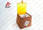 Bamboo Made Food Container Customized Paper Box With Ribbon Fashion Style