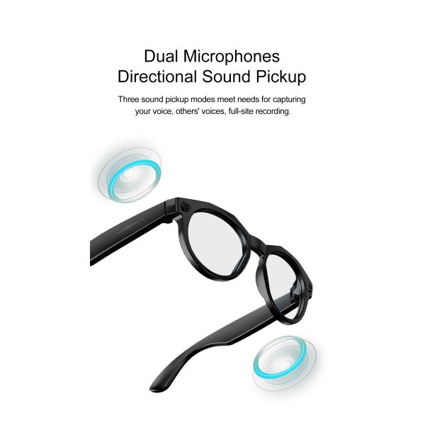 W611 Pro Smart Glasses Camera 8MP Pixel AI Translation 4GB Memory WiFi Transmission Photo Video Chat IP66 Waterproof Magnetic
