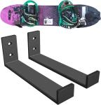 Carbon Steel Snowboard Wall Rack Ski Wall Mount Display with Solid Metal Shelf