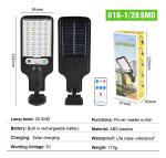 Solar Garden Light High Lumen Sensor Security Wall Street Lamp for Outdoor