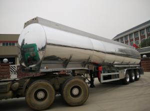 China Aluminum Fuel Tank Semi Trailer 42000 Liters With BPW Axle And 7500kg Weight on sale