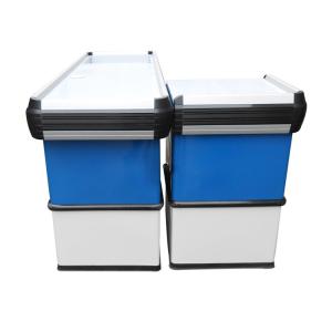 Custom Stainless Steel Checkout Counter With Conveyer Belt Durability Customizab