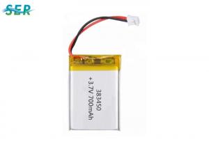 China 383450 High Voltage Lithium Polymer Batteries , 600mAh Rechargeable Lipo Battery For GPS Phone on sale