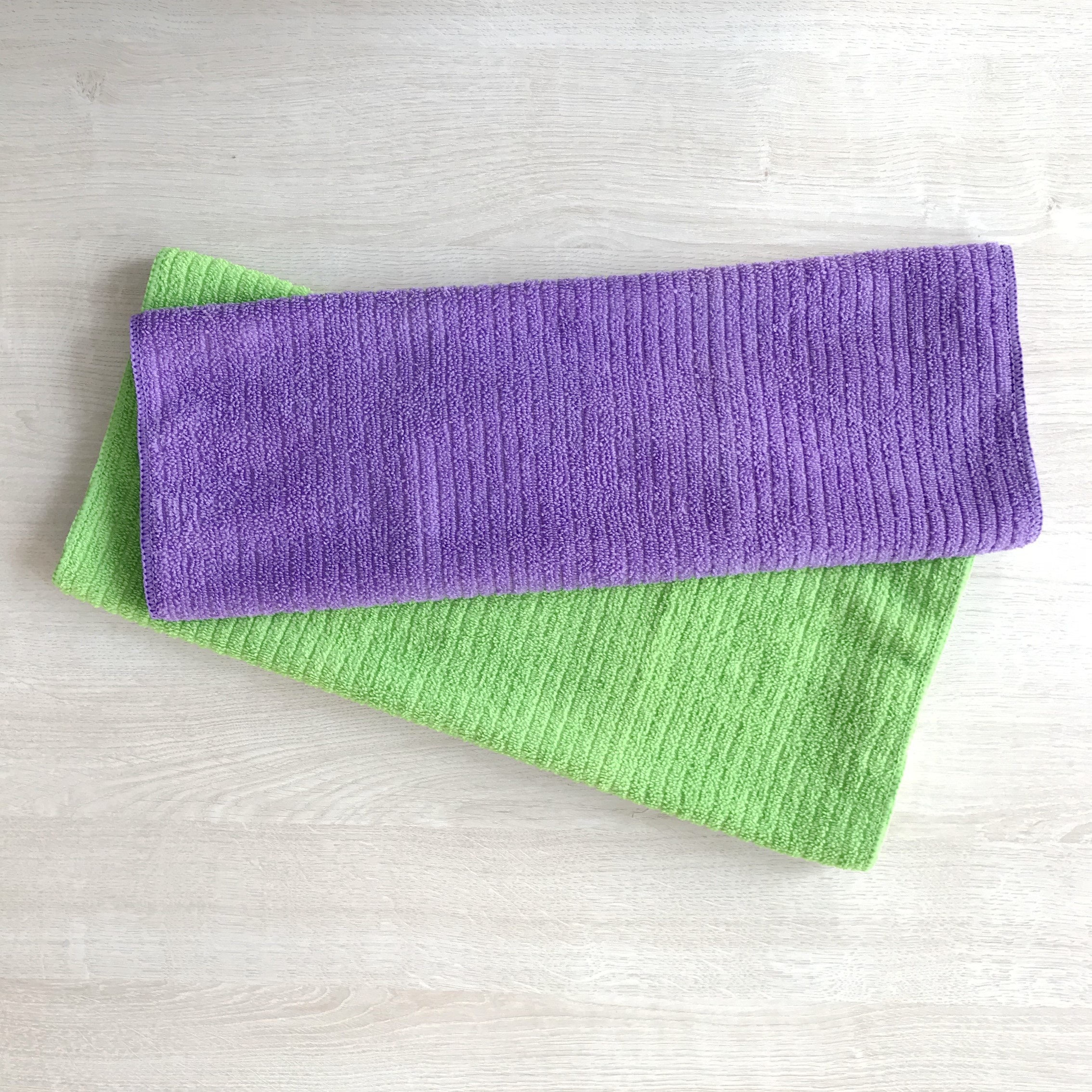 Hot saled common stripe big size microfiber 100% polyester absorbing easy washing wipes