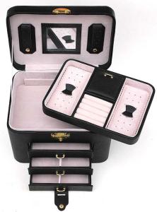 Wholesale Leather Jewelry Train Case , Eco Friendly Valuables Storage Case from china suppliers