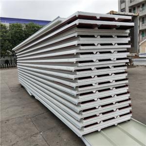 Wholesale 14kg manufactured home waterproof 50mm wine red eps sandwich roof panels from china suppliers
