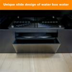 Touch Control Tall Lockable Drinks Fridge Brown Wood Wine Cooler Cabinet