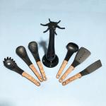 Support Room Space Selection 6-Pieces Wood Cooking Utensils for Classical