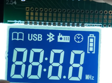 Black VA LCD Display 25PIN 5.0V 12 O'clock Transmissive