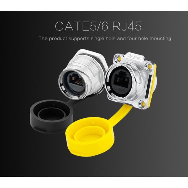 Cnlinko M24 Signal Connector Panel Mount Waterproof IP68 Ethernet Pins Female Waterproof Rj45 Connector