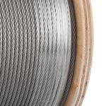 100m/328ft Length 7x7 Stand Core Non-coated Grade Carton Steel 1/16 Wire Rope