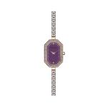 34x19mm Stainless Steel Quartz Watch Polytope Bracelet With Large Zircon