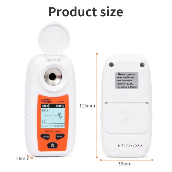 St355A Digital Refractometer, Atc Sugar Percent Tester