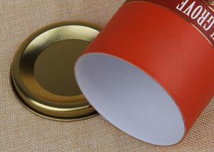Wholesale Recyclable Cylinder Red Paper Composite Cans Wine Can Packaging With Flat Lids from china suppliers