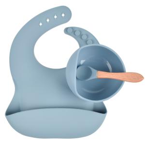 Wholesale Grey Cute Lightweight Silicone Feeding Bib 2 Years Old Rubber Bib from china suppliers