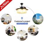 1stshine Plastic Blades Ceiling Fan with Hidden Blades Home Office Cooling Air