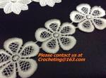 Lace Collar Applique Neckline Lace Crochet Flower Motif Patchwork Sewing Access
