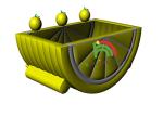 Funny Fruit Shape PVC Inflatable Bouncy Castle For Toddler , Baby Bungee Bouncer