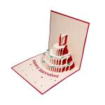 Kraft Paper Laser Cut Recyclable 3d Pop Up Birthday Cards