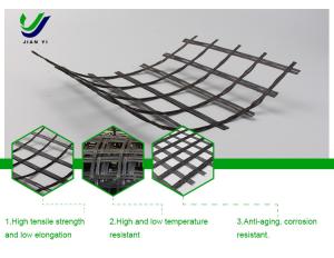 Wholesale Alkali Free Fiberglass Geogrid 1-6m Width For Embankments Reinforcement from china suppliers