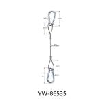 3000mm Length Steel Wire Rope Cable Lanyard With Spring Hook YW86534