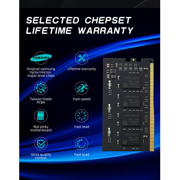 LASTINGIN DDR5 RAM 64GB 6000MHz ECC Desktop Memory