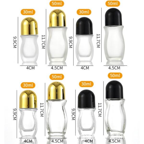 30ml Glass Roller Bottles Large 50ml Roll On Bottles Set Refillable Rollerball Perfume Bottles Multi-Pack For Personal Care & Aromatherapy