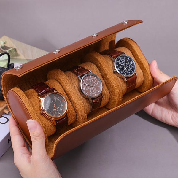 Multiple Cells Noble PU Leather Watch Storage Case Packaging Box with Velvet