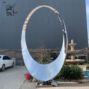 Wholesale Stainless Steel Circle Sculpture Large Abstract Garden Statue For Park Decoration from china suppliers