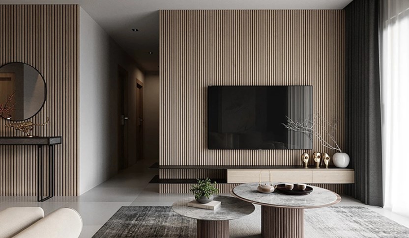 Lightweight Geometric PS Wall Panel Eco-Friendly and Customized Color Acoustic Grille
