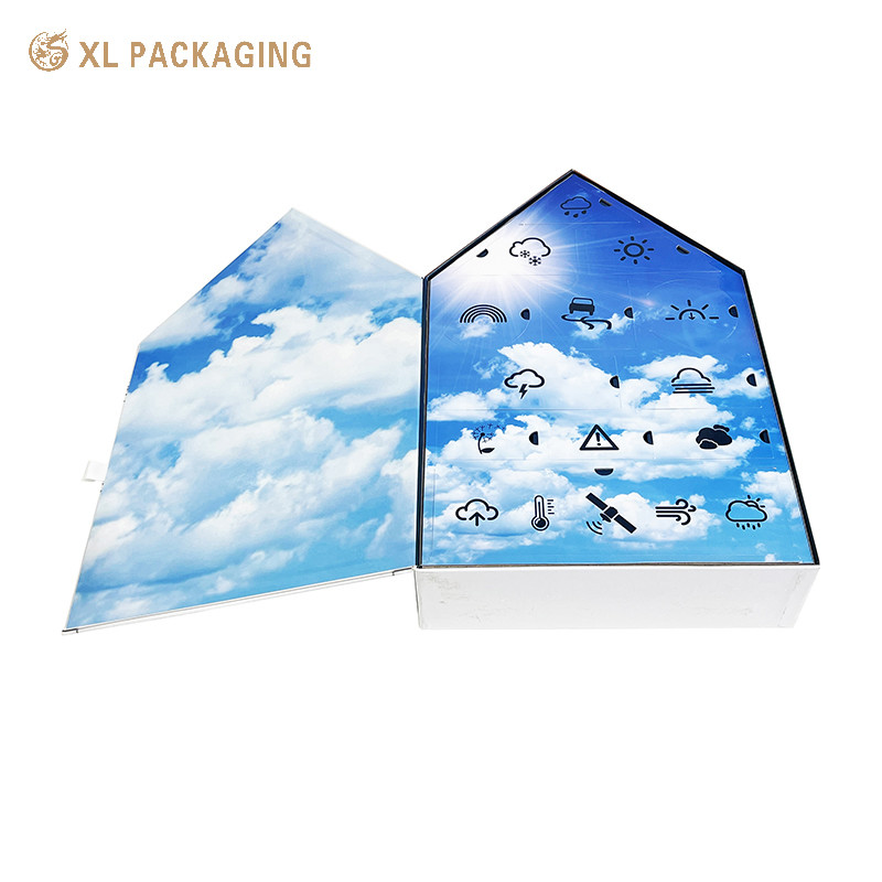 Gift Tree Calendar Box Skin Care Tools Toy Craft Electrons House Shape Gift Advent Calendar Packaging Box