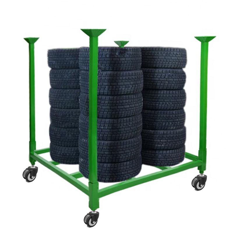 Galvanized Stacker Rack 1500kg Tire Stacking Rack Deep Blue