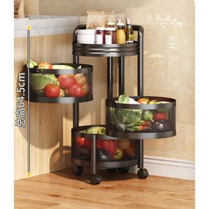 Wholesale Rotating Round Kitchen Storage Rack Shelf Multifunction 3/4/5 Layers from china suppliers