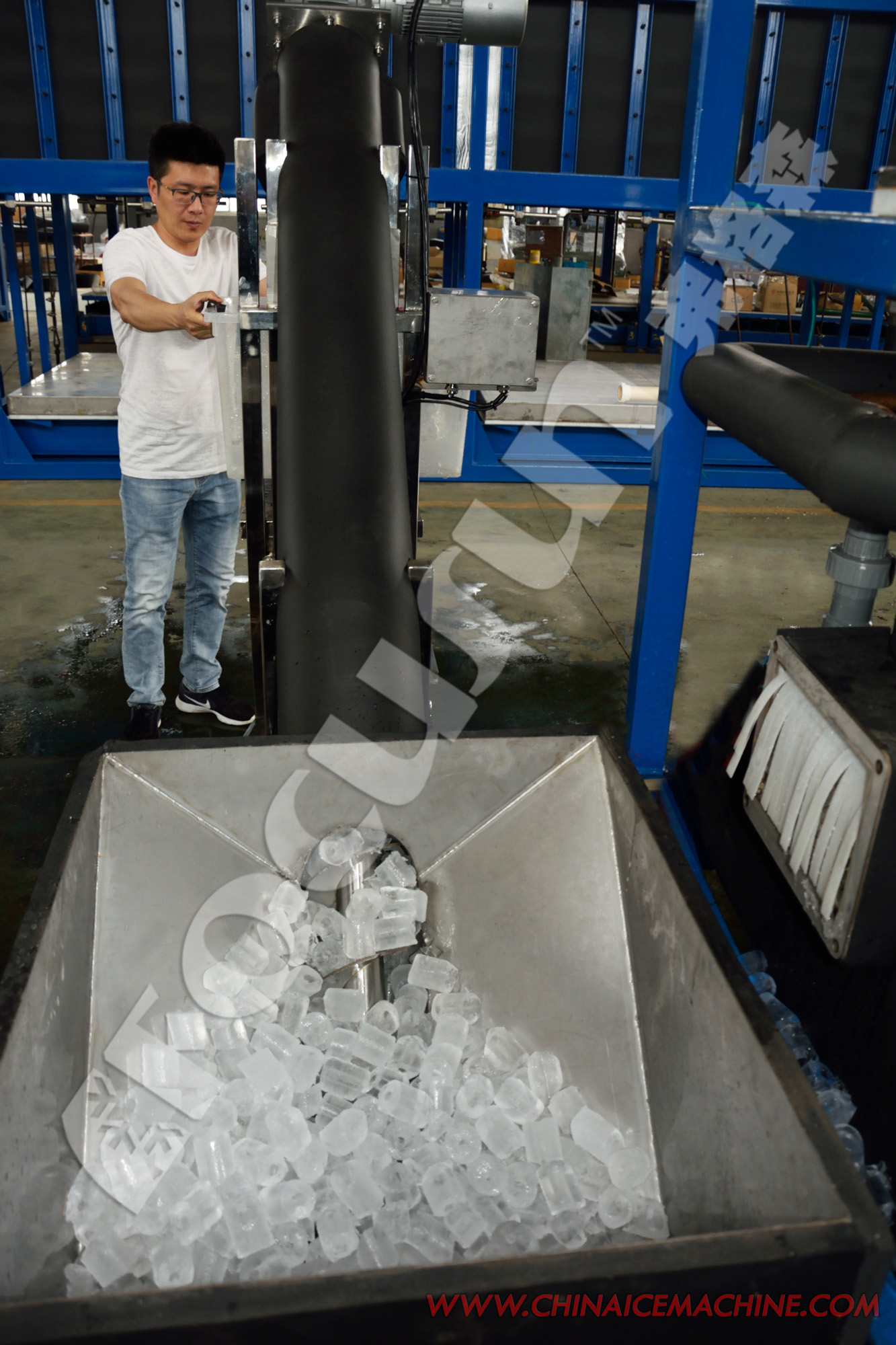 High Capacity Semi-automatic Ice Packing Machine Packer for 1000kg/hr Packaging