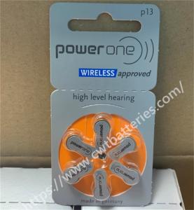 Wholesale Powerone P13 1.45V Hearing Zinc Air Battery Portable Harmless Battery Disposable 6pcs / Pack from china suppliers