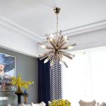 Modern Spuknit Chandelier Lighting Living Room Crystal Hanging Lights Decoration