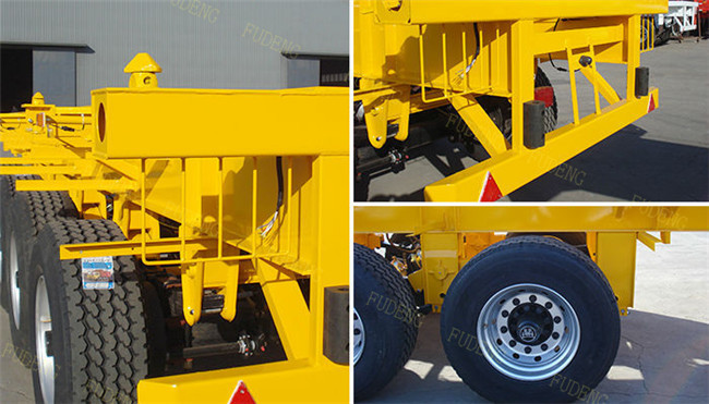 40 Foot Chassis Container Trailer With Twist Lock 30-80 Ton Payload