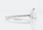White Gold Real Diamond Jewellery Ring 1.33ct Pear Cut PS 6×8mm For Engagement