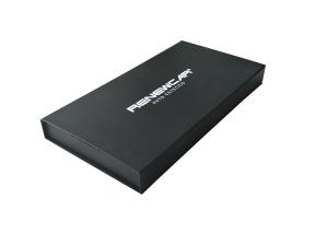 Wholesale Black Textured Book Shaped Magnetic Paper Box Perfume Glass Bottle Packaging With Insert from china suppliers