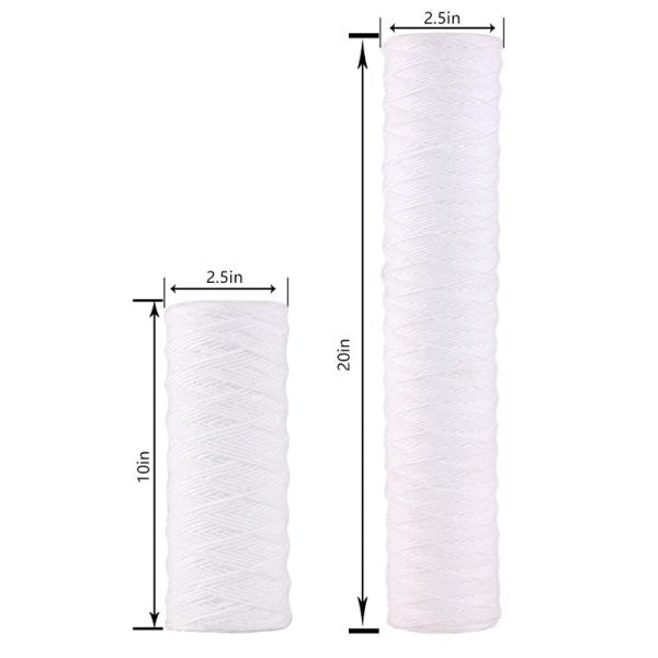 Industrial PP Stainless Steel Spun String Wound Filter Cartridge for Food
