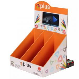 China LCD Screen Shop POP Cardboard Countertop Displays Stationery Colored Pencils Rack on sale