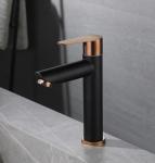 Matte Black Bathroom Vessel Sink Faucet SUS304 Stainless Steel Basin Cold Tap