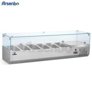 Wholesale No Fluorine Practical Pizza Prep Station , Silver Countertop Sandwich Display Fridge from china suppliers