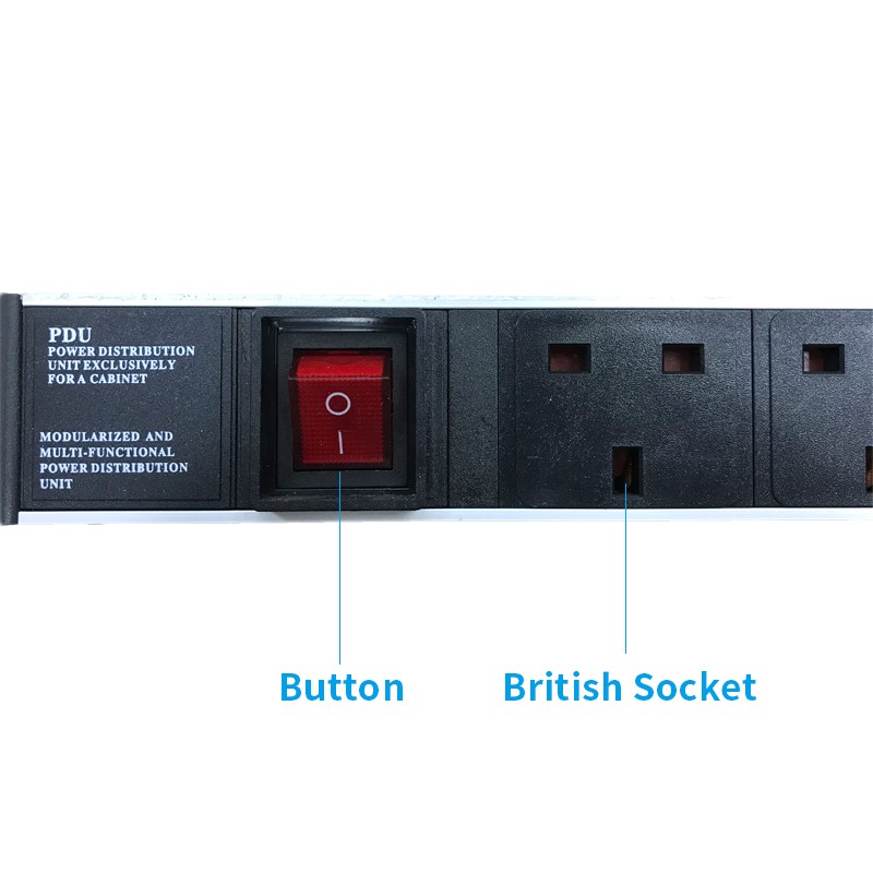 UK Type Universal PDU Universal 19" 1U/1.5U Standard Children Safety