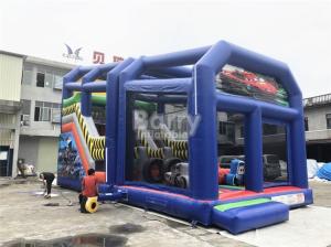 Wholesale Outdoor Cartoon Inflatable Bouncy Slide For Kids / Toddler With Shelter Cover from china suppliers