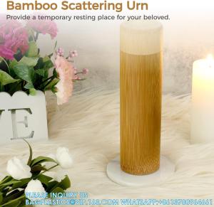 Wholesale Bamboo Scattering Urn Set, 4PCS Small Bamboo Scattering Urns for Human Ashes, Cremation Ashes Tube Urns for Human from china suppliers